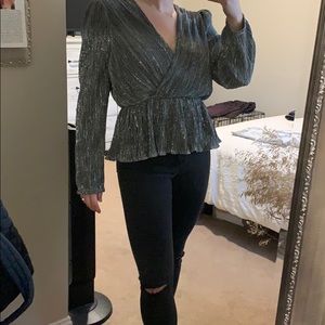 Silver shimmer blouse